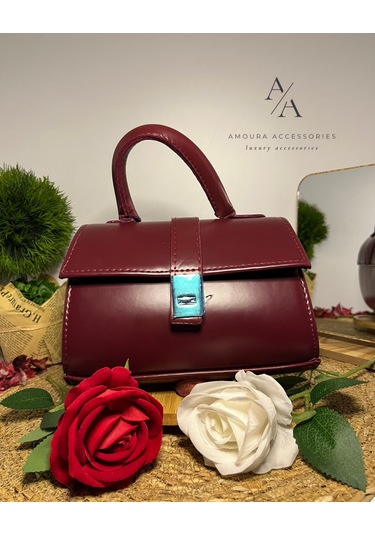 Klasik Omuz Çantası Serisi Bordo