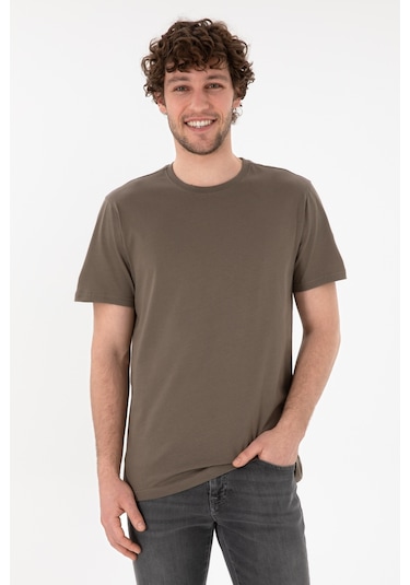 U.S. Polo Assn. Erkek Regular Fit Bisiklet Yaka Vizon Basic Tişört 50305985-VR052 U.S. Polo Assn. Erkek Regular Fit Bisiklet Yaka Vizon Basic Tişört 50305985-VR052