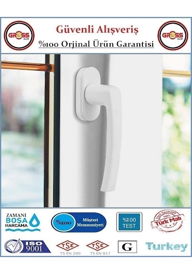 Pimapen Pvc Tekli Pencere Kolu Beyaz - 2 Adet