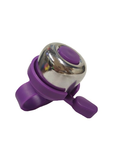 Sarissa Çocuk Bisikleti Zil 1. Kalite Plastik Gövde Metal Çan Mor Gümüş Gümüş - Mor