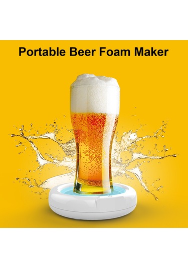 Lemestar Ev Ve Bar İçin Ultrasonik Bira Köpükleyici - Usb Şarjlı 1800mah Pil, 300 Kullanim, Kolay Kullanim, Taşınabilir Köpük Oluşturucu