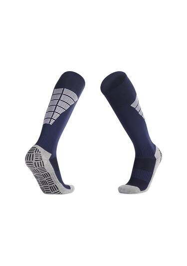 Folinda Uzun Bilek Futbol Çorabı - Nem Emici, Nemin Suyu Tutan, Kaymaz Altı - Lacivert M 35-39 Mavi