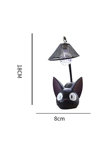 Jiji Kedi Reçine Lambası Benzersiz Şekilli Sağlam Işık Direği Gece Lambası Ev Dekorasyonu Hediyeleri İçin Ağ Delikli Çok Renkli