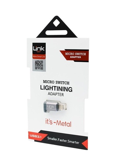 Linktech O189 Micro Usb To Lightning Dönüştürücü Metal Adaptör -