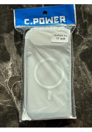 C.power Magsafe Şeffaf Sert Kılıf İphone 17 , 17 Air , 17 Pro, 17 Pro Max Uyumlu, Darbeye Dayanıklı Pc Malzeme Şeffaf