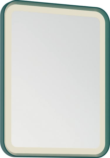 Creavit Patara Dikdörgen Led Ayna 55x75cm Mat Yeşil Cam