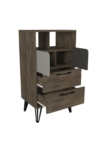 Dekorister Borges Şifonyer Cura-Nehirkumu-Antrasit