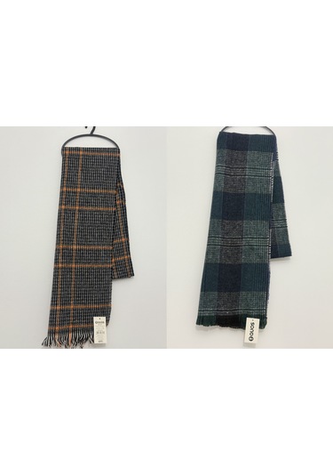 Atkı Seti 2 'li Unisex Kadın Erkek Model 6 Çok Renkli