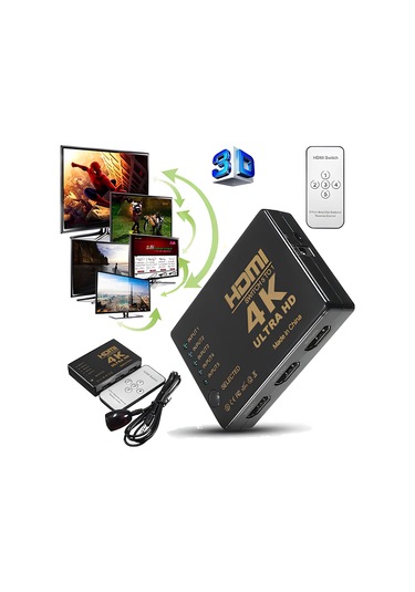 Speeduf 5 Port 3d 4k 2k Hdmı Switch Splitter Çoklayıcı Dağıtıcı