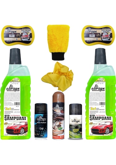 2 Ad Şampuan Klima Temizleyici Koku Eldiven Sünger Bez Ebrayn