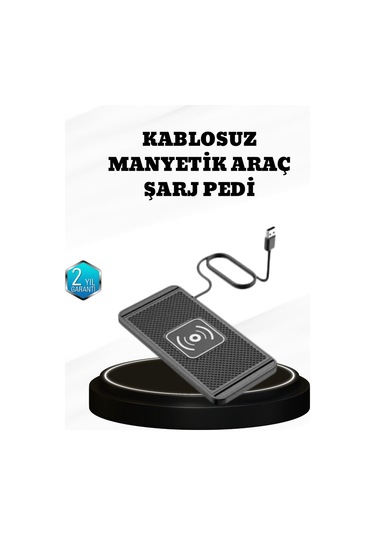 15w Manyetik Kablosuz Şarj Pedi Araç Masa Kullanımına Uygun Qi Şarj Cihazı