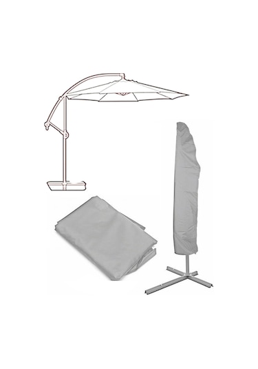 Banana Gri Muz Ampul Şemsiye Su Geçirmez Koruma Örtüsü Fermuarlı Bahçe Çadırı Yağmur Koruma Kılıfı