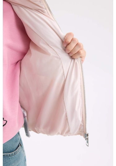 DeFacto Kız Çocuk Su İtici Kapüşonlu Fermuarlı Şişme Yelek D6918A825SPER198