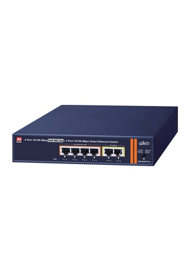 Uptech Sw104Ffp A 10/100M 2 Fast Uplink Ieee802.3Af/At 75W 4 Port