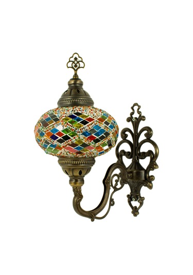 Dekoratif Mozaik Lamba Loş Işık Avize Aydınlatma Duvar Aplik Çok Renkli