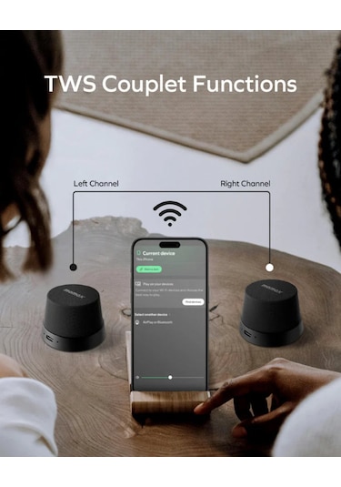 Momax 1-vibe Go Magnetic Wireless Taşınabilir Kablosuz Hoparlör Pink