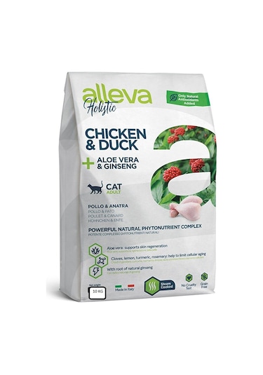 Alleva Holistic Tavuk & Ördek Yetişkin Kedi Maması 10 KG