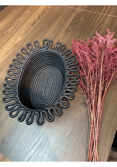 Galaxy Doğal, Jüt, Desenli, Sepet, Dolap Içi, Çocuk Odası, Düzenleyici, Saklama Sepeti Siyah