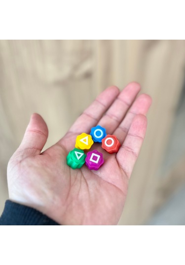 Squid Game Beş Taş - Kutulu Ve Kumlu Model - Renkli Taş Gonggi