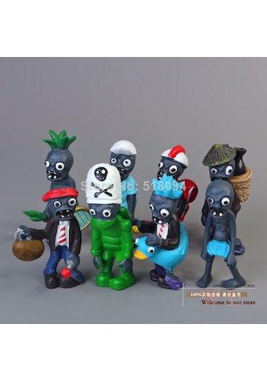 Plants And Zombies Zombiler Bitkiler 10 Adet 3-7 Cm Figur Set