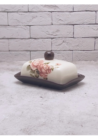 Rosenberg Krem Peynir İçin Kapaklı Seramik Tereyağı Kabı 205444977 Sütlü