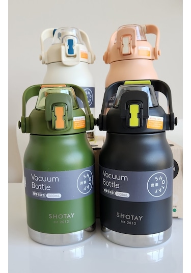 Shotay Phone Holder St-8250 Kulplu-askılı Pipetli-pipetsiz 2 Farklı Kullanım 1000ml Matara Pembe