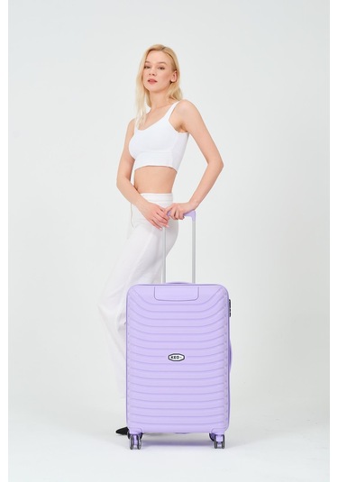 Keo-plus Lila Orta Boy Silikon Kırılmaz Pp Valiz Siyah