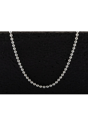 925 Ayar Gümüş Unisex Tırnak Makası Model Gümüş Top Zincir 2,5 Mm