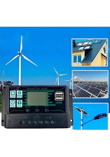 Pazly Suntek Pwm Şarj Regülatörü Mppt Güneş Paneli Akü 20-60a Av