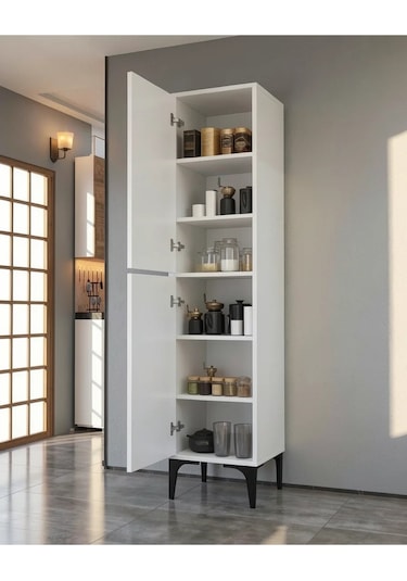 Velour 2 Kapaklı Çok Amaçlı Dolap Beyaz Beyaz