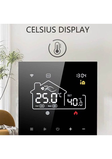 Yaozixa Me-82f Beyaz Wifi Akıllı Termostat: Klima Ve Yeraltı Isıtması İçin Uyumlu, Uzakdan Kontrol, Alexa/google Desteği, Çocuk Kilidi, Veri Saklama