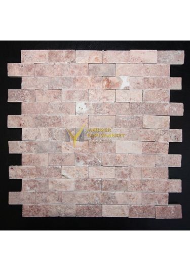 Kırmızı Traverten Patlatma Mozaik (492479283)