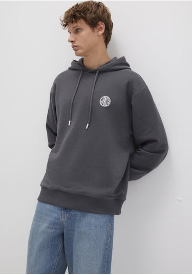 Mavi - Mvjns Logo Baskılı Kapüşonlu Antrasit Sweatshirt 0611786-80106 Antrasit