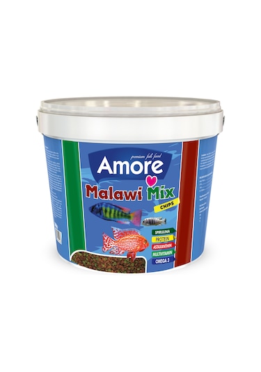 Malawi Mix Chips 3Kg Kova Cichlid Akvaryum Balık Yemi