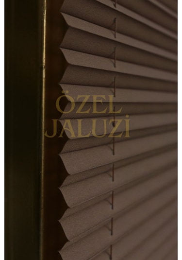 Kahve Cam Balkon Ve Ofis Plisse Perde Plain008 Kahverengi
