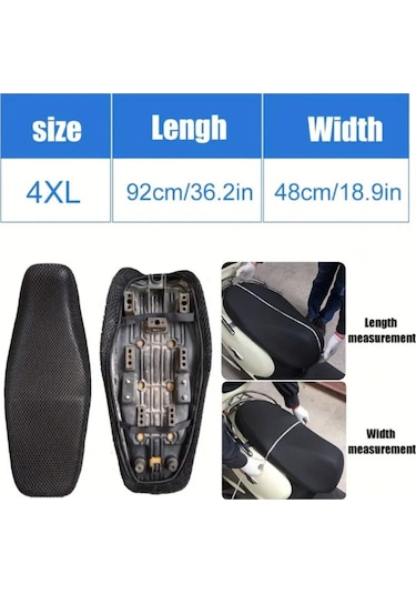 Motosiklet Yeni Activa Pcx Vb .motor Uygun Sele Kılıfı File 3d Çift Katlı Koltuk Filesi 4xl