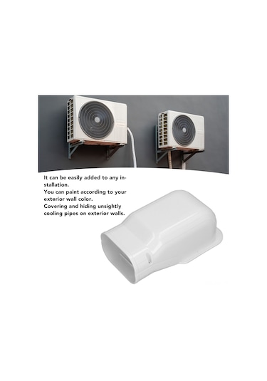 Ximistore9 Pvc Klima Boru Koruyucu, Duvar Hatlarını Gizle Ve Koru, 5-10hp Uyumlu, Hızlı Kurulum, Dayanıklı