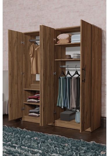 Ae-1054 Arena Atlantik Çamgardırop 4 Kapaklı 2 Askılıklı, 6 Raflı
