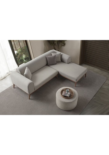 Rebull Köşe Koltuk Takımı Krem Antrasit