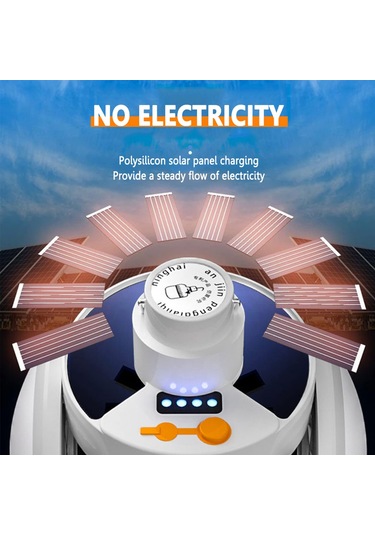 Eunewr Solar Enerji Kamp Lambası, 45 Led Kamp Lambası, Kancalı Mavi