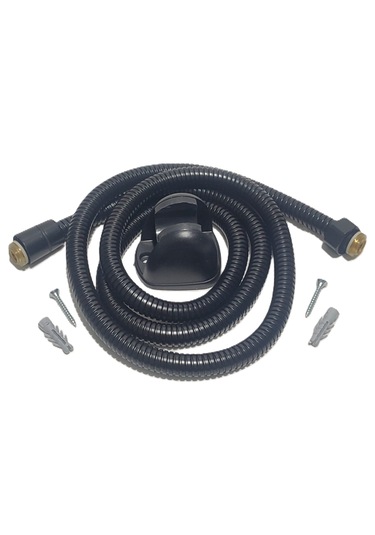 Armoni Kare Siyah Mafsallı Duş Seti - Hanging Shower Set Siyah