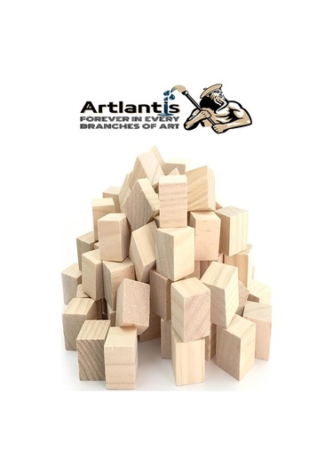 Naturel Ahşap Küp Bloklar 5x5x5cm 12 Adet Ahşap Naturel Kare Blok Eğitici Geliştirici Oyuncak Küp Matematik Birim