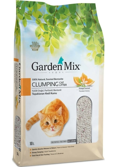 Garden Mix Portakal Kokulu Topaklaşan Bentonit Kedi Kumu 10 L