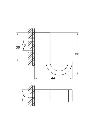 Grohe Selection Tekli Havlu Askısı Phantom Black - 41216kf0 Siyah