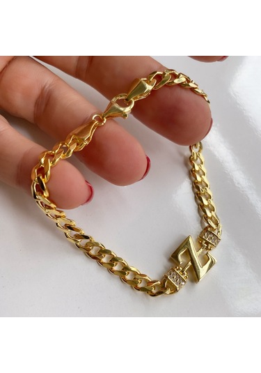 Simurg Jewellery Gümüş Z Harfli Bileklik