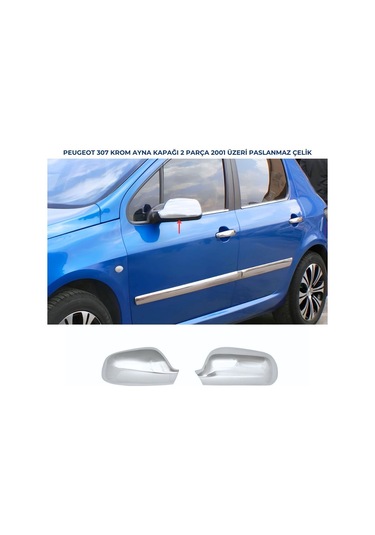Ebal Otomotiv Peugeot 307 Krom Ayna Kapağı 2 prç. 2001 Üzeri P. Çelik