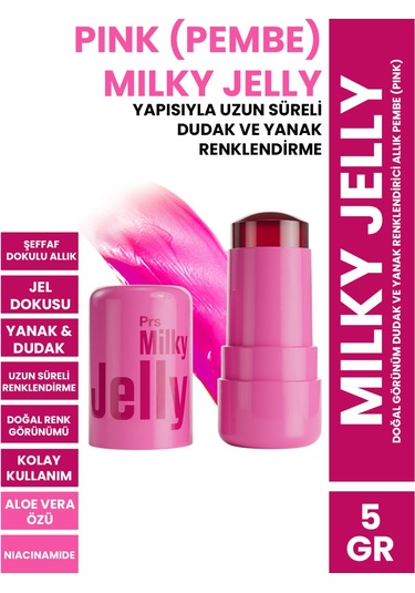 Procsin Milky Jelly Doğal Görünüm Dudak Ve Yanak Renklendirici Allık Pembe Pink 5 Gr Açık Pembe