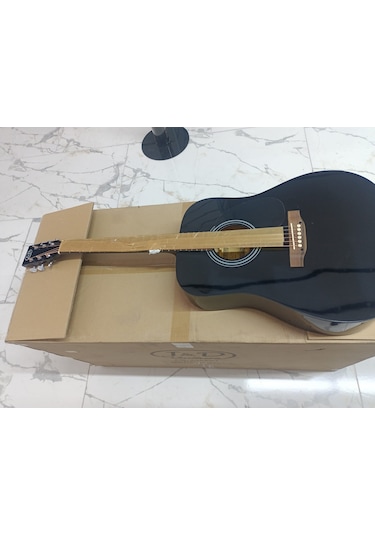 J&d Guitars- Ag-6/bk Jumbo Kasa Akustik Gitar AG-6/BK