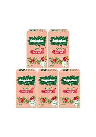 Doğadan Form Kiraz Saplı Karışık Bitki Çayı Bardak Poşet 5 x 20’li