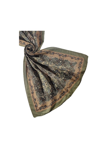 Enba Etnik Desenli Soft Pamuklu Şal 75x190 Cm Kahve